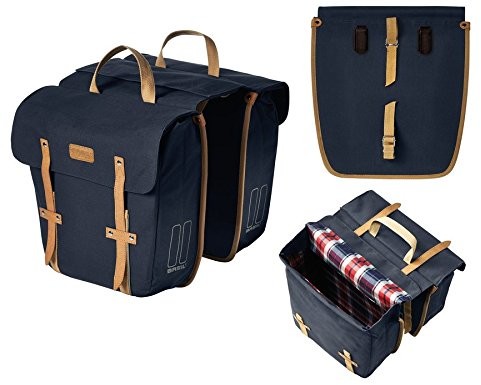 Basil Portland SlimFit Double Bag torba na bagażnik, niebieski BAS17610