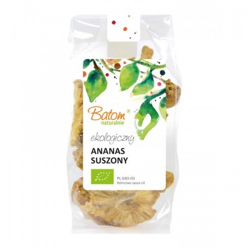 BATOM Suszone Krążki Ananasa BIO 125g - Batom