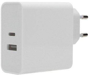 Zdjęcia - Ładowarka  sieciowa WG USB QC3.0 18W, USB-C PD 45W + USB-C kabel  Bia(8036)