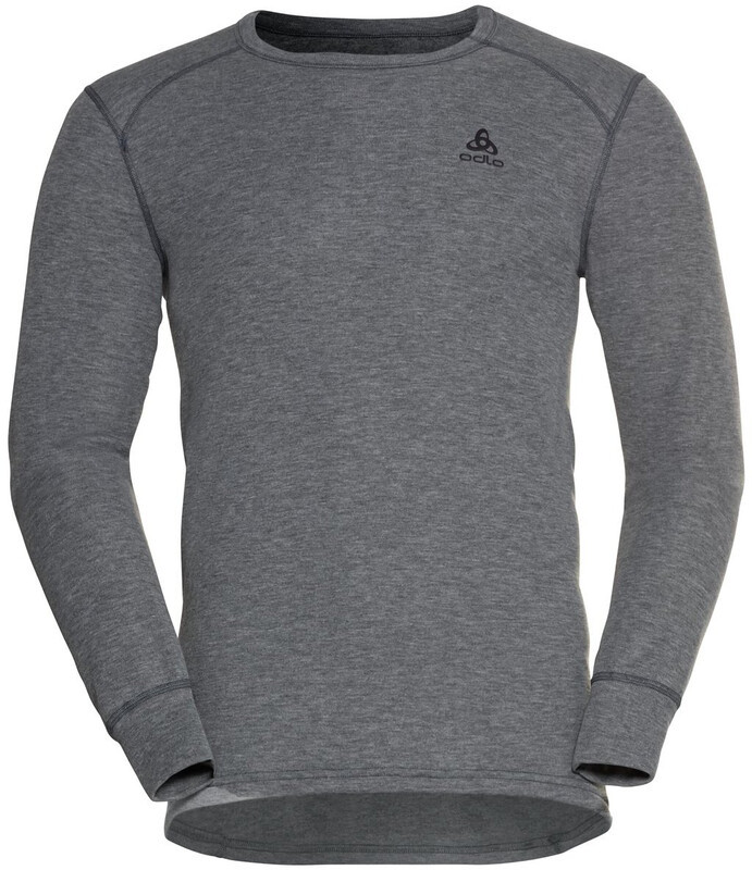 Odlo Active Warm Plus Top Crew Neck L/S Men, szary M 2021 Koszulki bazowe termiczne i narciarskie 159102-10183-M