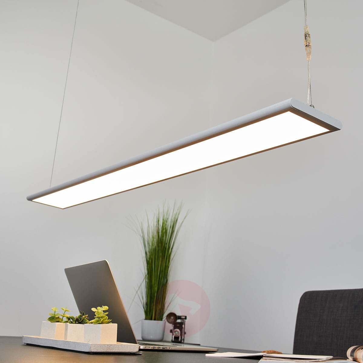 Lindby Mocna wisząca lampa LED  w tym ściemnialna dioda LED 120 cm - Samu