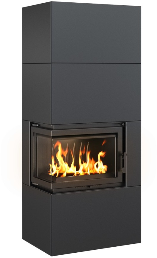 Kratki.pl SIMPLE 8 BS lewy z zabudową BOX stalowy czarny SIMPLE/BOX/L/S/BLACK