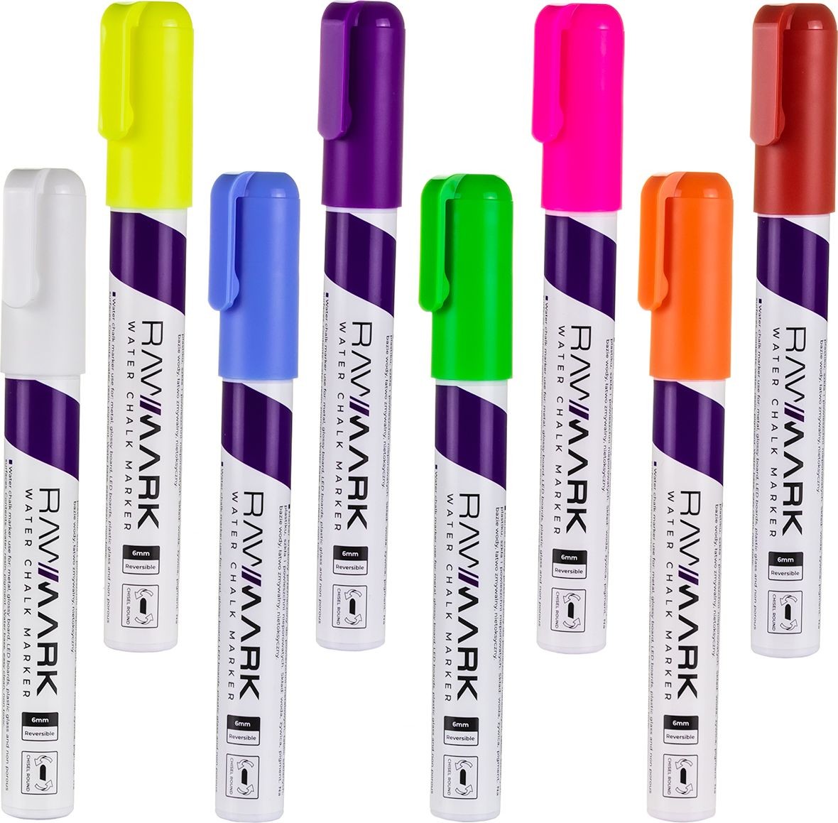 rawmark Markery kredowe Rawmark waterchalk zestaw 8 kolorów C_MK