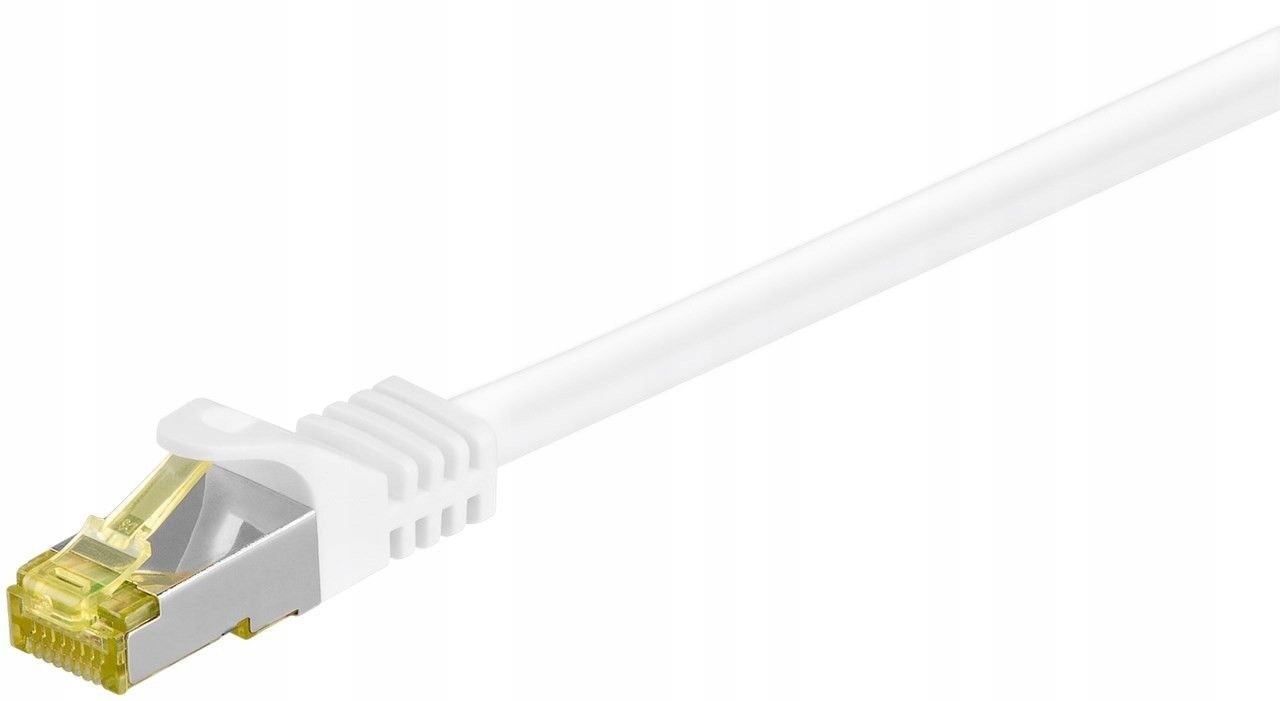 Kabel Lan Patchcord Cat 7 S/ftp RJ45 biały 30m