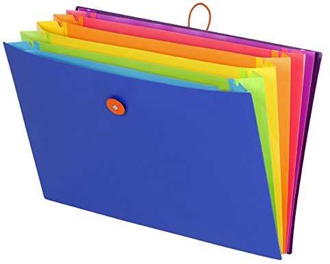 Viquel teczka na rozsuwany Happy Neon 5 pozycje z polipropylenu 126731-05