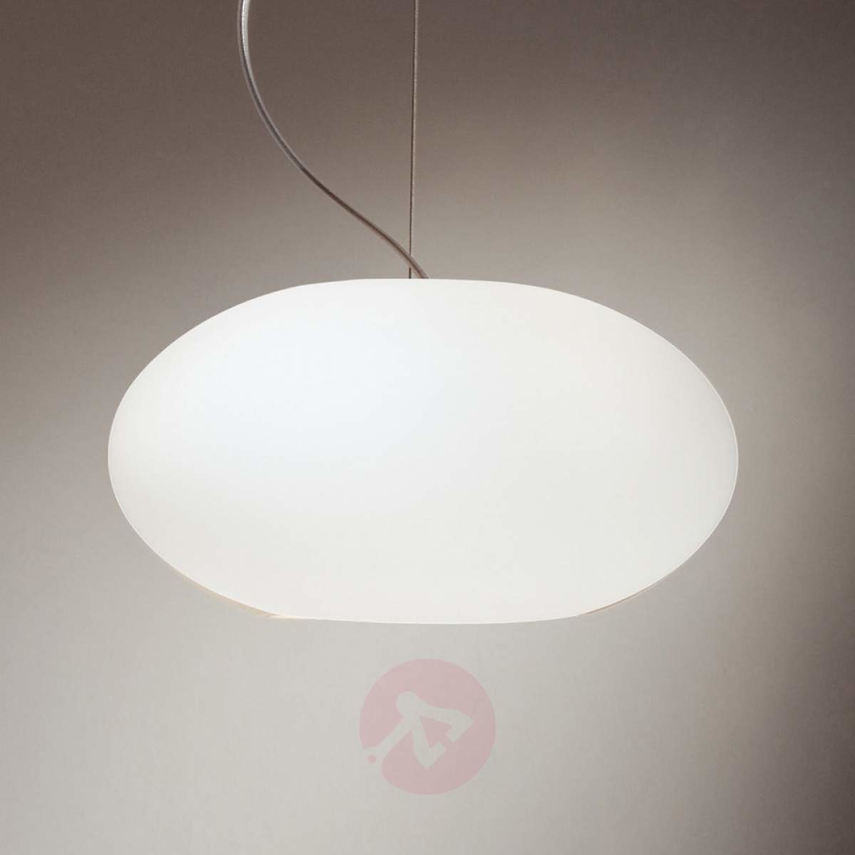 Casablanca Szklana lampa wisząca AIH 38 cm biała