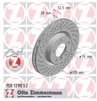 Zimmermann Tarcza hamulcowa 150.1290.52