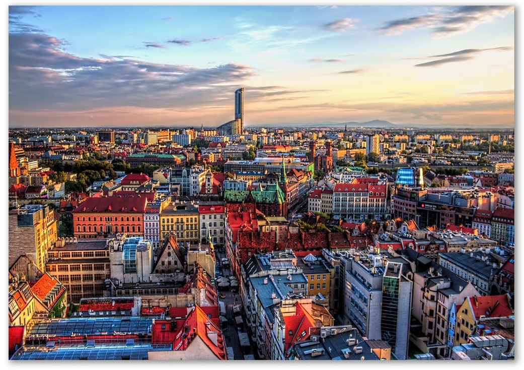 Foto obraz akryl Panorama Wrocławia