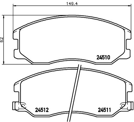 Mintex Klocki hamulcowe - komplet MDB2872