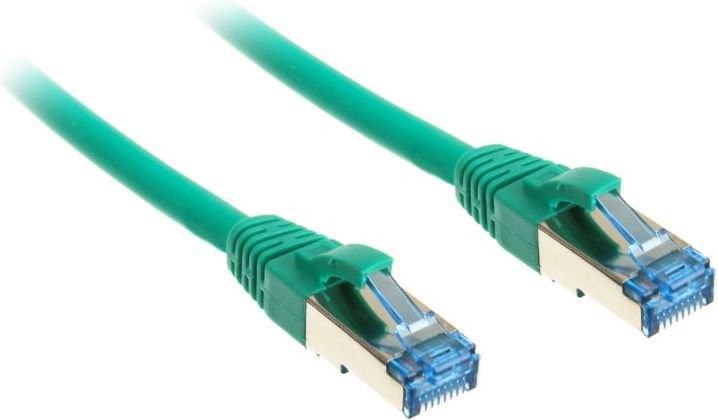 InLine 76811 G przewód krosowy (S/FTP (PIMF), 500 MHz, Category 6 A, 1 m) Zielony 4043718088768