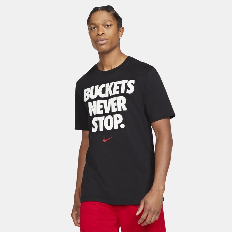 Nike Męski T-shirt do koszykówki Dri-FIT Buckets - Czerń DB5989-010