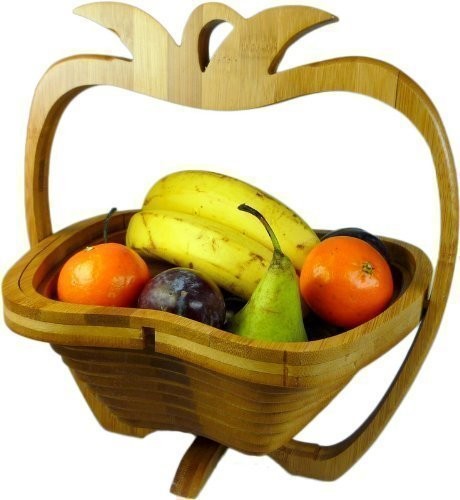 GMMH składana misa na owoce w kształcie jabłka, z drewna