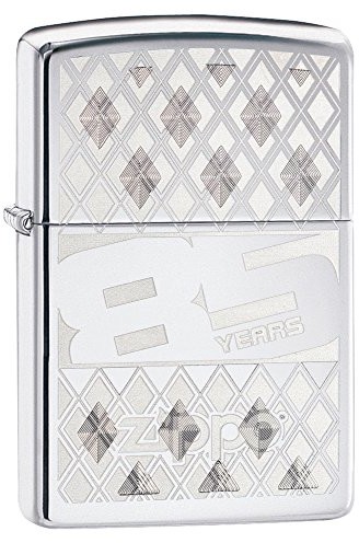 Zippo 16886 coty 87th Anniversary 2017  chromowana wysoki połysk  Spring 2017 zapalniczka, chrom, srebrny, 5.8 x 3.8 x 2.0 cm 29438