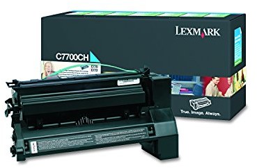 Lexmark c7700ch C770, C772 kartusz z tonerem wysoka pojemność 10.000 stron na zwrot towaru, Cyan C7700CH