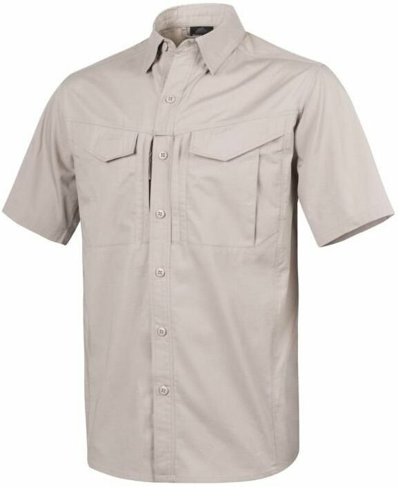 Helikon tex Koszula DEFENDER Mk2 short sleeve - PolyCotton Ripstop - Beż-Khaki - S (KO-DS2-PR-13-B03) HE.KO-DS2-PR-13-B03