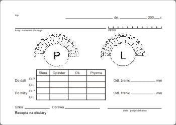 Firma krajewski Recepta na okulary [Mz/Ok-2] Mz/Ok-2
