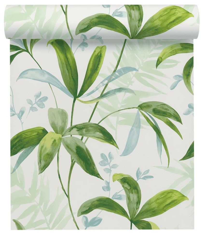 Tapeta Jungle Chic 377041 jasnozielona winylowa na flizelinie