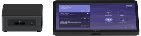 Logitech Logitech BASE Microsoft Teams Rooms (no AV) with Tap + Intel NUC - video conferencing kit - with Intel NUC NUC8i7BEH (8th Gen Core i7 8GB RAM 240GB SSD) JumpStart (90 days) TAPMSTBASEINT