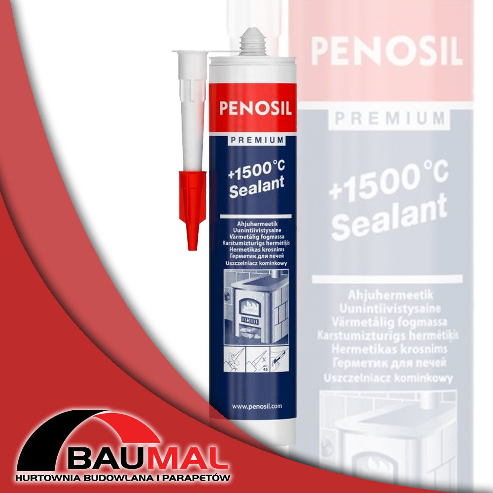 Penosil - Piany, Silikony, Ciepły Montaż Okien I D Uszczelniacz do pieców ogniowy PENOSIL Premium +1500 C PENOSIL Premium +1500Â C Sealant