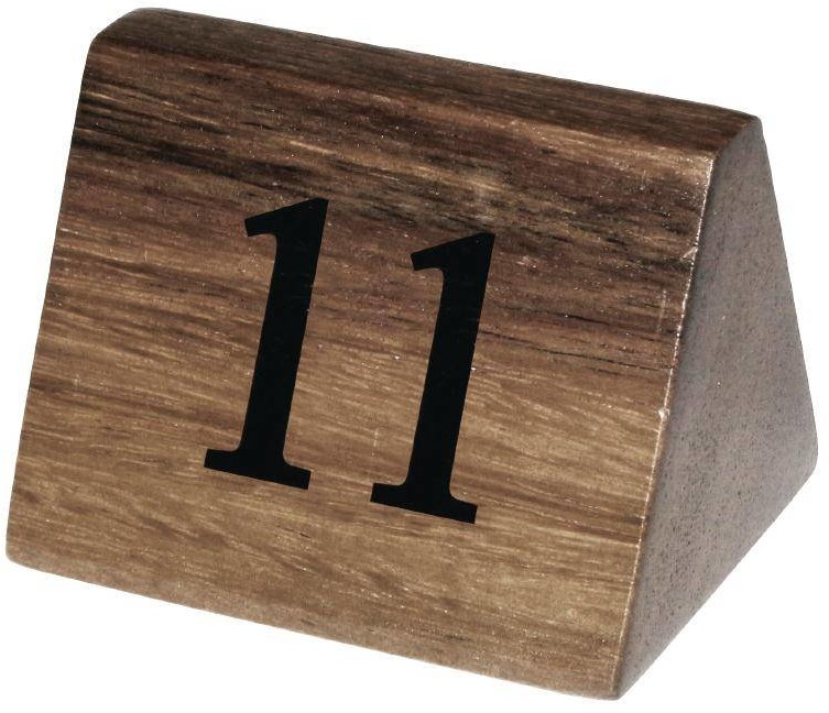Olympia Drewniane numerki na stoły | 11-20 | 35x35x(H)55mm CL393