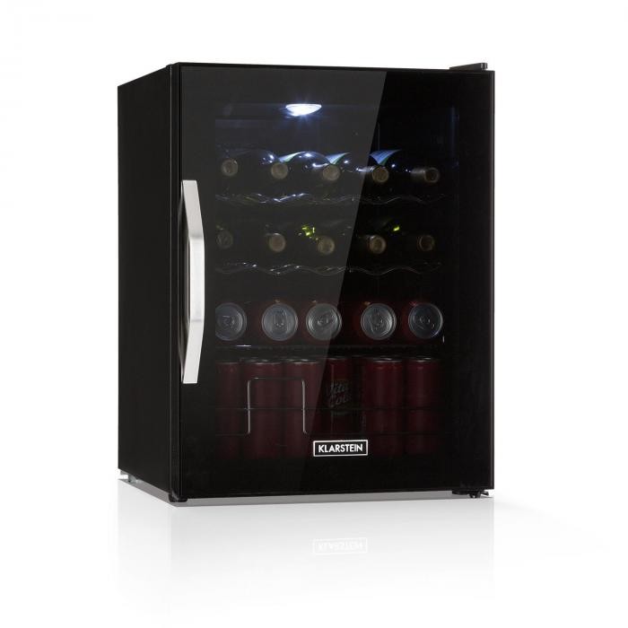 Klarstein Beersafe XL Onyx lodówka na napoje A+ + LED 4 metalowe ruszty szklane drzwi