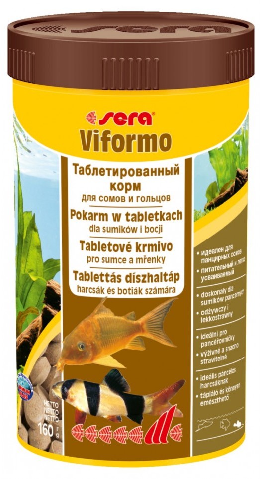 Sera Viformo Nature 250 ml, tabl. - pokarm dla bocji i ryb sumokształtnych