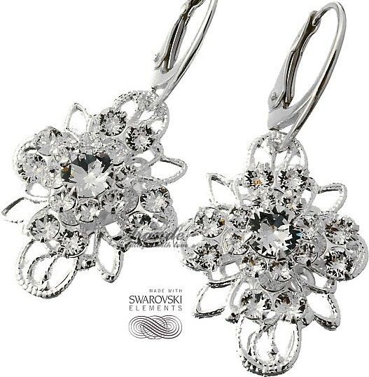 Swarovski ŚLUB KOLCZYKI CRYSTAL VENUE SREBRO