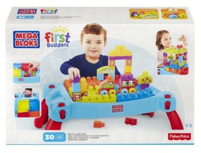 Mega Bloks Stolik z klockami First Builders, niebieski, CNM42 B