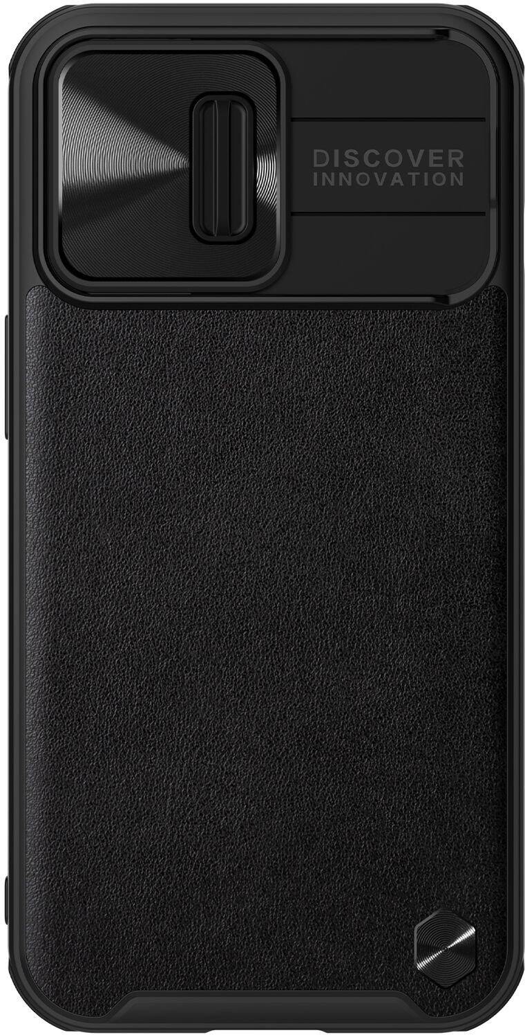Nillkin CamShield Leather Case etui do iPhone 13 Pro pokrowiec z osłoną na aparat czarny