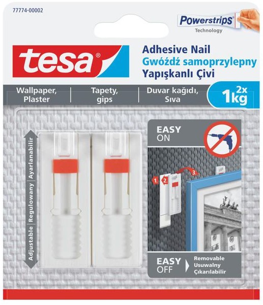 TESA Regulowany gwóźdź samoprzylepny do tapet TESA SMART MOUNTING SYSTEM TESA