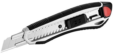 Westcott E-84025 00 Cutter Aluminum Alloy z uchwytem Soft Grip ostrze, szerokość 18 MM, szary/czarny E-84025 00