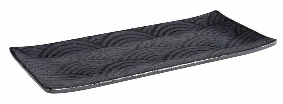 APS Germany Talerz z melaminy prostokątny 290x120 mm Dark Wave Germany 84906 84906