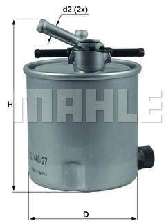 Mahle FILTR PALIWA KNECHT KL 440/27 NISSAN X-TRAIL 2.2DCI 03 KL 440/27
