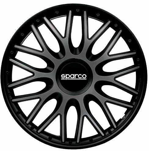 SPARCO SPC1596GRBK komplet kołpaków Roma 15 cali szary/czarny