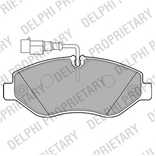 DELPHI Zestaw klocków hamulcowych, hamulce tarczowe LP2043