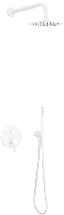 Actima Pi Zestaw prysznicowy podtynkowy z deszczownicą biały mat AREX.SET.1245WH