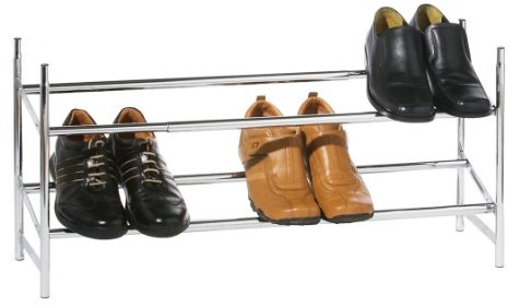 Premier housewares regał na buty, 2-piętrowy, rozsuwany, 36 x 113 x 22 cm, chrom 1900227