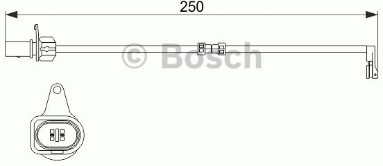 BOSCH Styk ostrzegawczy, zużycie okładzin hamulcowych 1 987 474 510