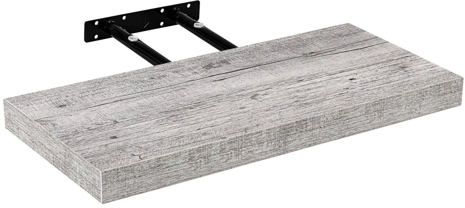 Stilista BIAŁY DEKOR DREWNA PÓŁKA NAŚCIENNA WISZĄCA 50 CM 40070295