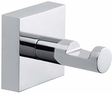 Tesa ekkro wieszak na ręczniki (chromowany na wysoki połysk, roztwór w zestawie, wysoka siła przytrzymująca (do 4 kg), 39 MM X 39 MM X 52 MM) (40235-00000-00)