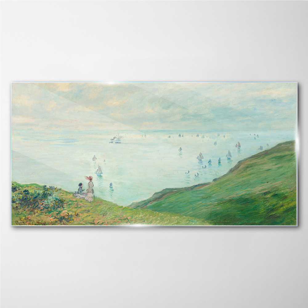 PL Coloray Obraz na Szkle Klify w Pourville Monet 140x70cm