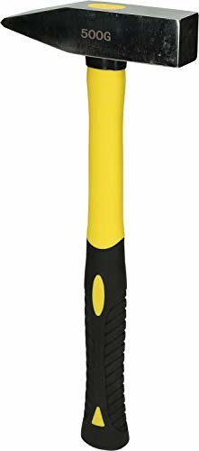 KS Tools KS Tools 964.2041, 500G młotek ślusarski ze stali nierdzewnej z trzonkiem z włókna szklanego, czarno-żółty 964.2041