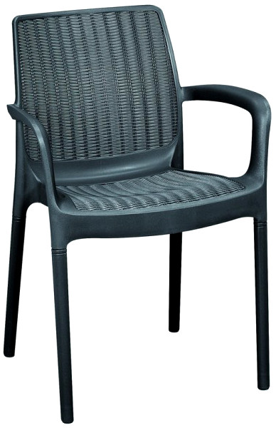 Bazkar Krzesło ogrodowe sztaplowane 52x60x83cm BALI MONO Antracyt BK-CU223844 + 20 zł na pierwsze zakupy BK-CU223844