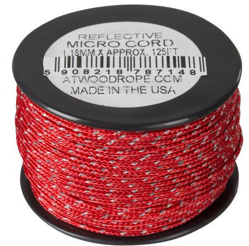 Linka Atwood Rope MFG Micro Cord Reflective 38 m - czerwony (CD-MR1-NL-25) H CD-MR1-NL-25