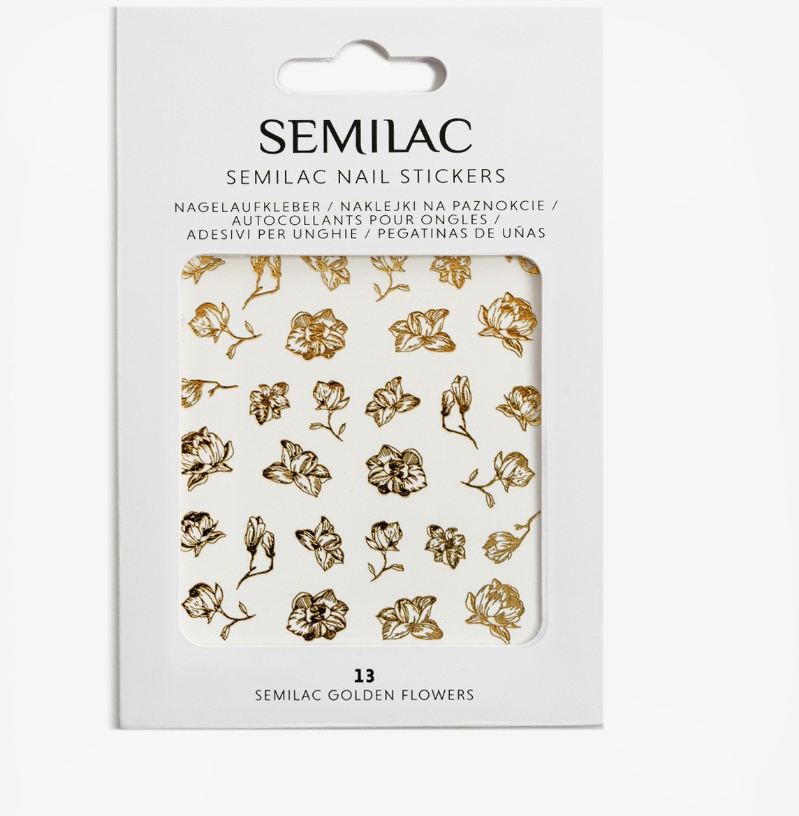 Semilac 13 Golden Flowers Nails Stickers