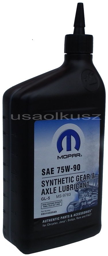 MOPAR Oryginalny olej tylnego mostu 75W90 GL-5 MS-9763 Jeep Liberty 2003-2007 05010320AA