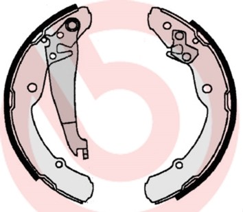 BREMBO Zestaw szczęk hamulcowych S 85 516