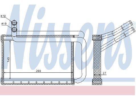 NISSENS Wymiennik ciepła, ogrzewanie wnętrza 71453