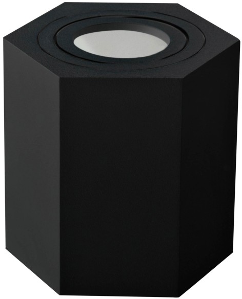 Polux Oprawa natynkowa Hexagon 1 x 10 W GU10 czarna 313188