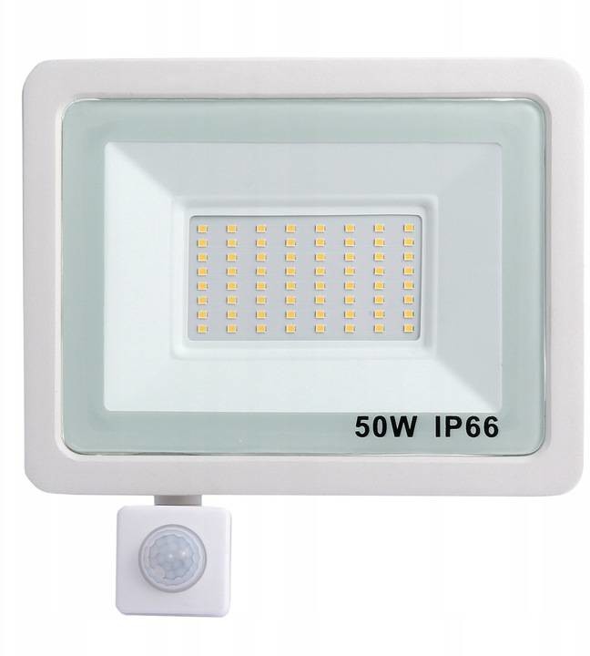 Decorativi Halogen naświetlacz biały LED czujnik ruchu 50W neutralna 4000K 242 Decorativi 242